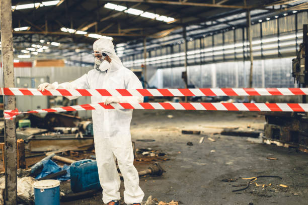 Professional Sewage Cleanup technician working in Darlington, SC